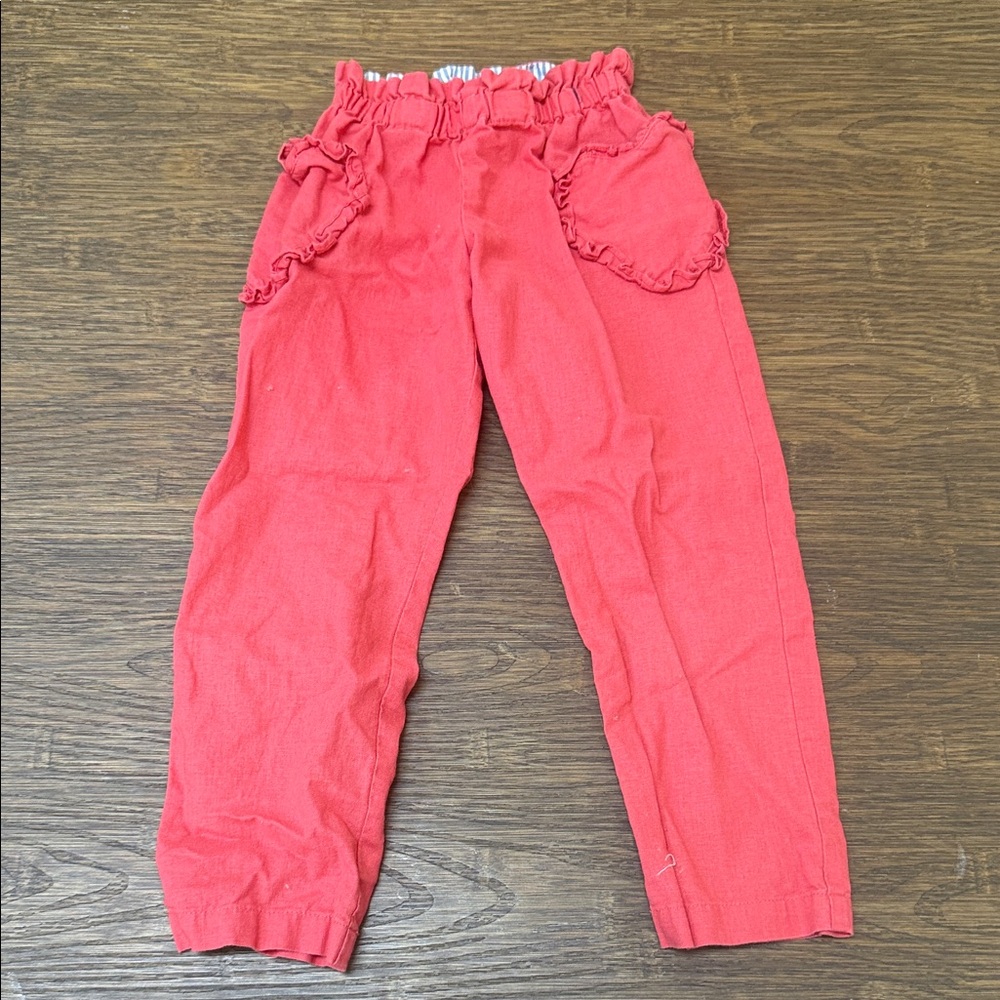 Boden Kids Red Ruffle Pants